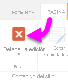 Captura de pantalla de Detener edición.