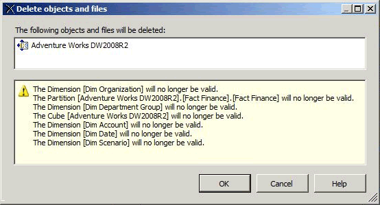 Cuadro de diálogo Eliminar objetos