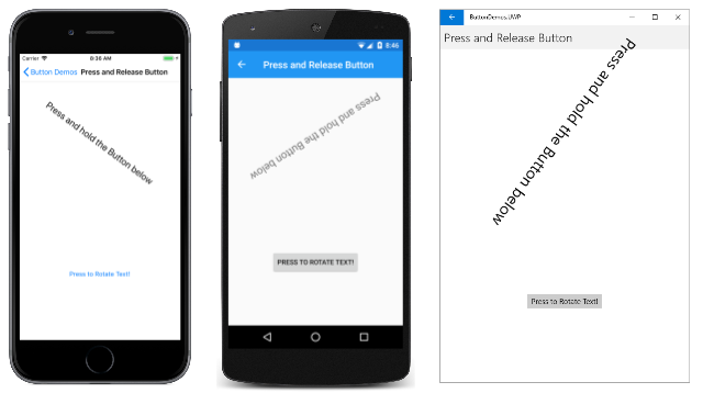 Presione y suelte el botón Presione y suelte el botón