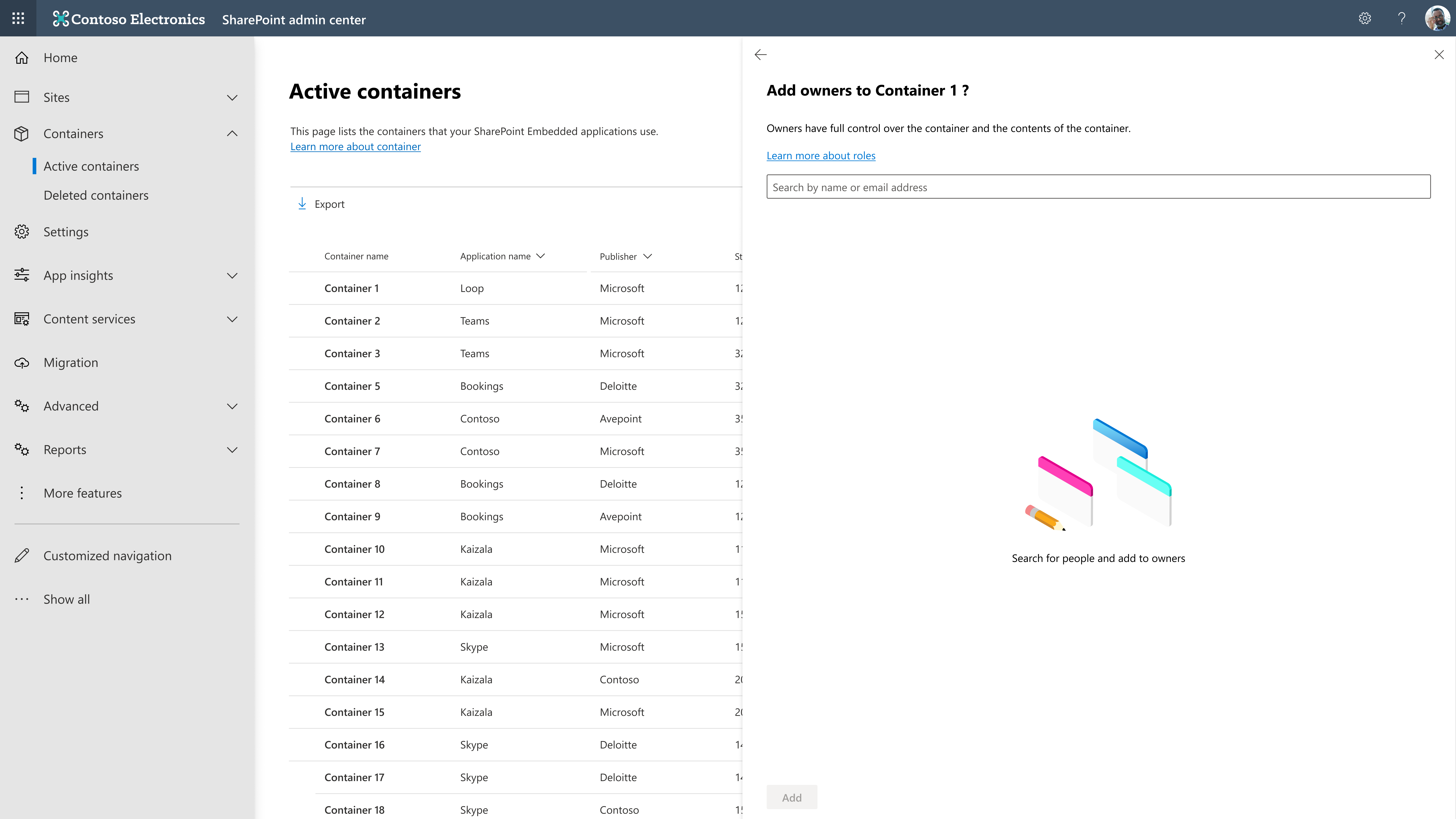 Propietario del contenedor SPE-dos