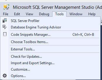 menú de Herramientas
