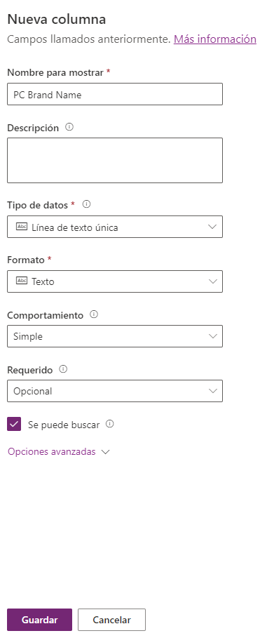 Captura de pantalla del botón Listo en la pantalla Nombre de marca de PC.