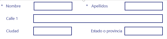 Captura de pantalla del cambio de diseño del formulario a horizontal
