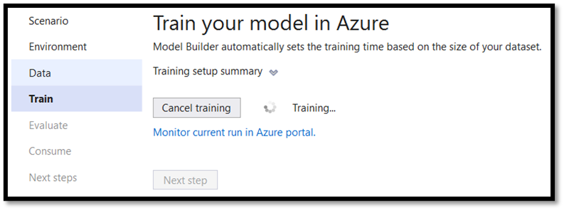 Entrenamiento del modelo de Machine Learning