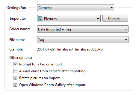 captura de pantalla de lista desplegable en una etiqueta de cuadro de grupo