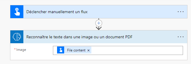 Capture d’écran de l’initialisation d’un flux de cloud Power Automate dans l’onglet «&nbsp;Paramètres&nbsp;».