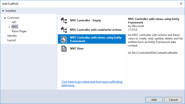 Boîte de dialogue Ajouter un modèle automatique