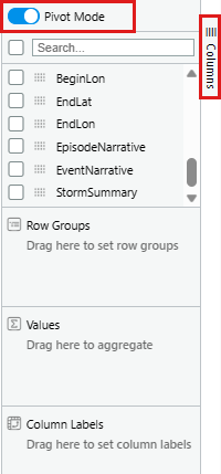 Capture d’écran montrant comment accéder à la fonctionnalité du mode Pivot.