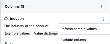 Actualiser les valeurs ou supprimer des options de valeurs dans l’interface utilisateur