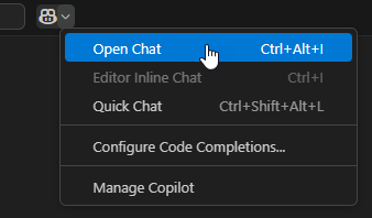 Capture d’écran montrant le menu Activer/désactiver la conversation ouverte et sélectionner l’option de menu Ouvrir la conversation.