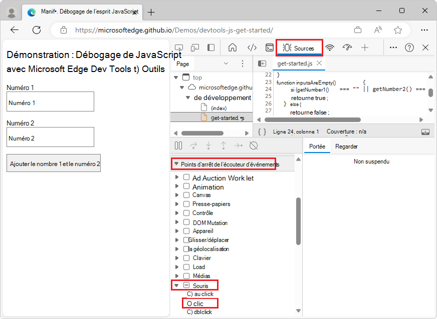 Cochez la case en regard de cliquer sur