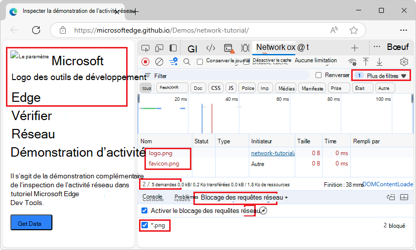 La table Requests affiche uniquement les demandes bloquées