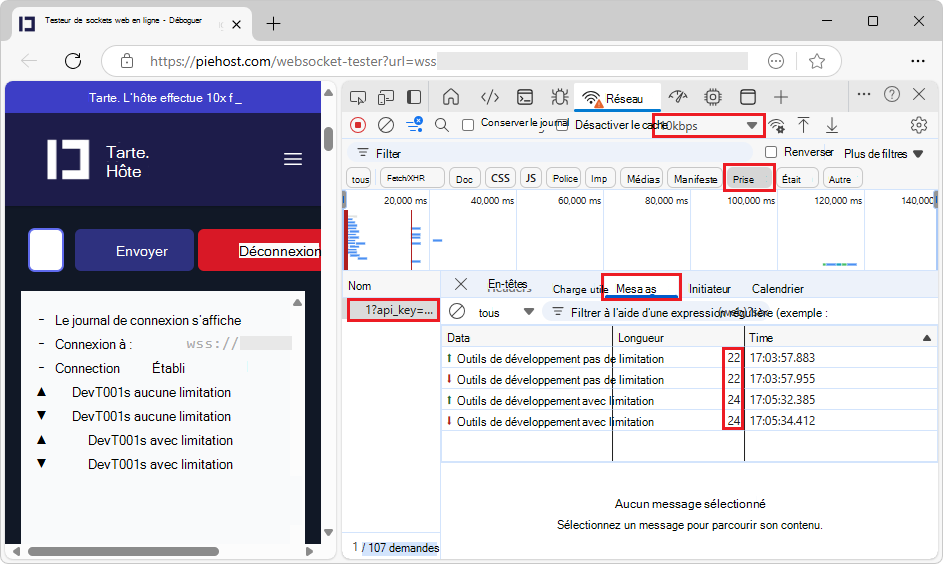 Messages envoyés et sans limitation