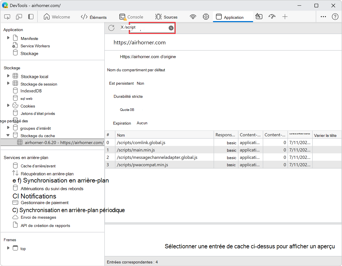 Filtrage des ressources qui ne correspondent pas au chemin spécifié