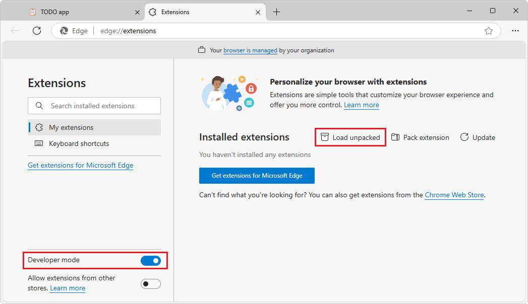 Activation du mode développeur