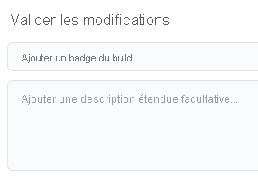 Capture d’écran de GitHub montrant le message de validation.