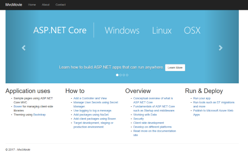 ASP.NET page web Core, en cours d’exécution à partir du localhost dans un conteneur
