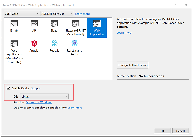 Activer la prise en charge de Docker