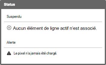 Capture d’écran de l’intégrité du pixel de conversion.