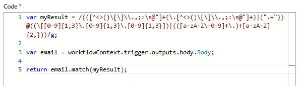 完成した Consumption ロジックアプリのワークフローを示すスクリーンショット。