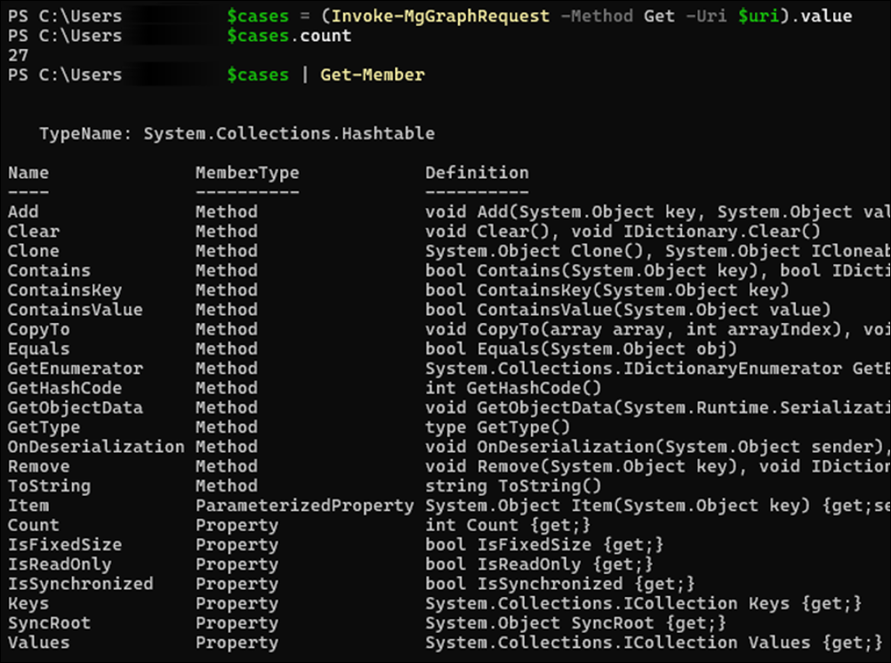 URL を抽出するための PowerShell の例。