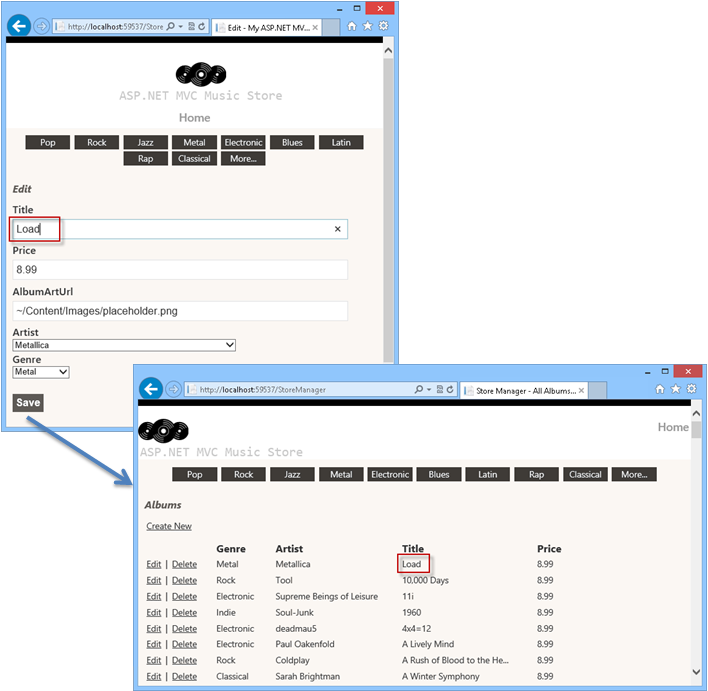 アルバムの更新 アルバムの更新