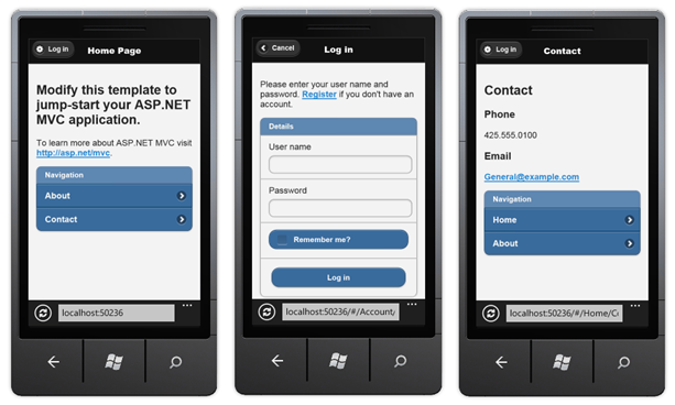 モバイル デバイスのプロジェクト テンプレート ページ モバイル デバイスのプロジェクト テンプレート ページ