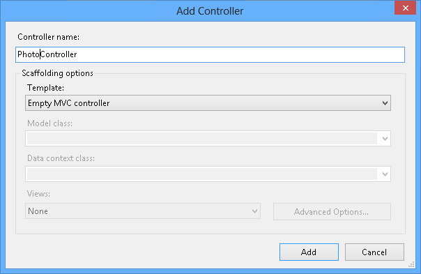 PhotoController の追加 PhotoController の追加