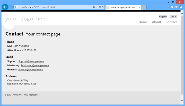 新しい問い合わせ先ページ 新しい問い合わせ先ページ