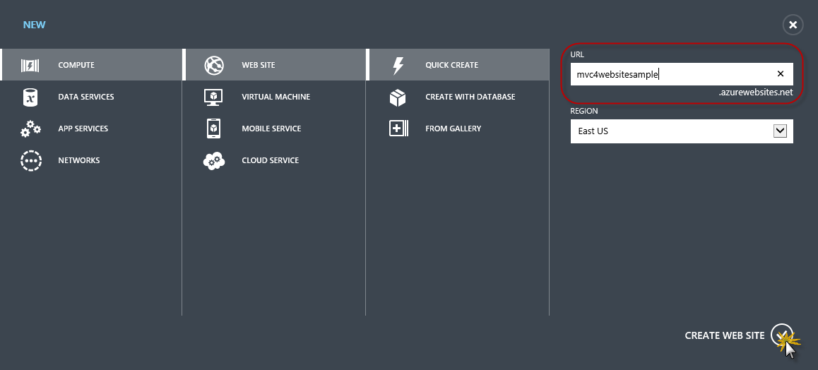 簡易作成を使用した新しい Web サイトの作成 簡易作成を使用した新しい Web サイトの作成