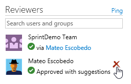 Pull requests のレビュー担当者を追加