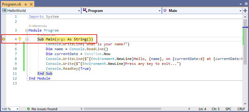 - Visual Basic
