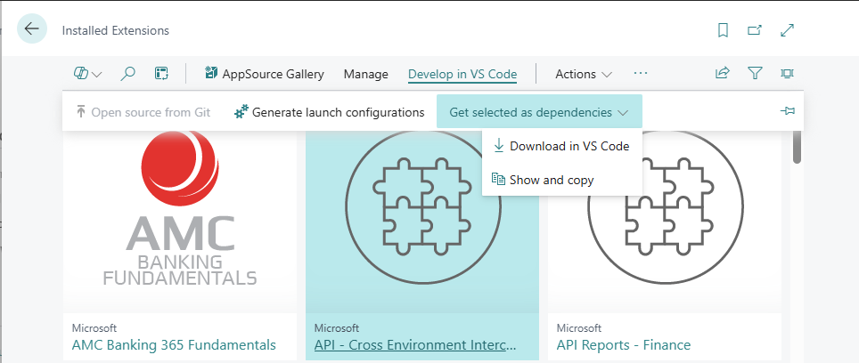 Options for generating extension dependencies directly