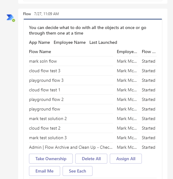 孤立したオブジェクトに対してアクションを実行するようマネージャーに促すサンプル テキストを示すスクリーンショット。