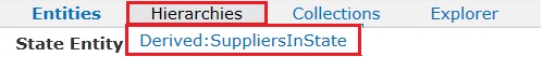 階層 - Derived:SuppliersInState メニュー