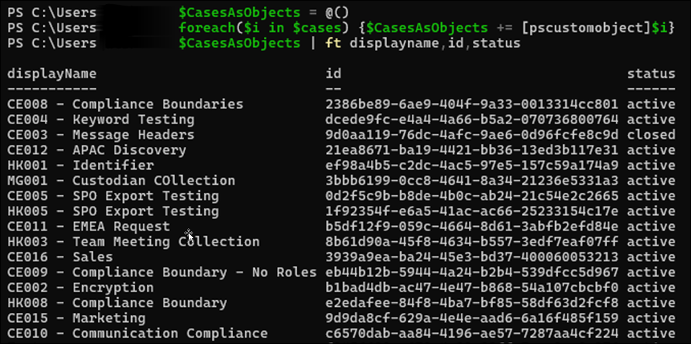 ハッシュ テーブルを変換する PowerShell の例。