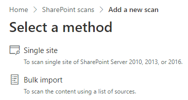 単一または一括のスキャン方法を選択します。