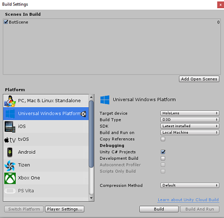 Unityからアプリをビルドする