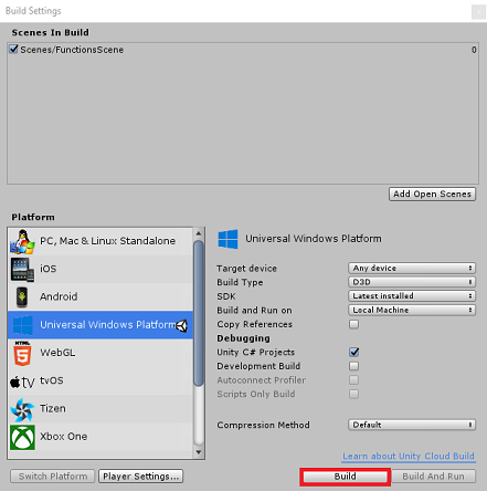 アプリをビルドする
