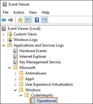 コード整合性イベントログ