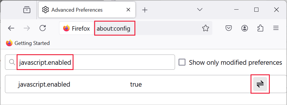 Firefox: 옵션의 콘텐츠 탭에서 Javascript 사용 확인란의 선택을 취소합니다.