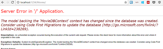 애플리케이션의 알림 서버 오류가 있는 브라우저를 보여 주는 스크린샷