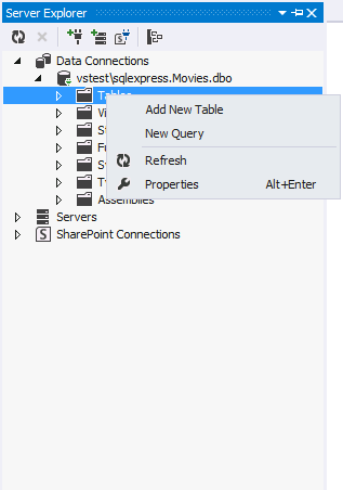 새 테이블 추가