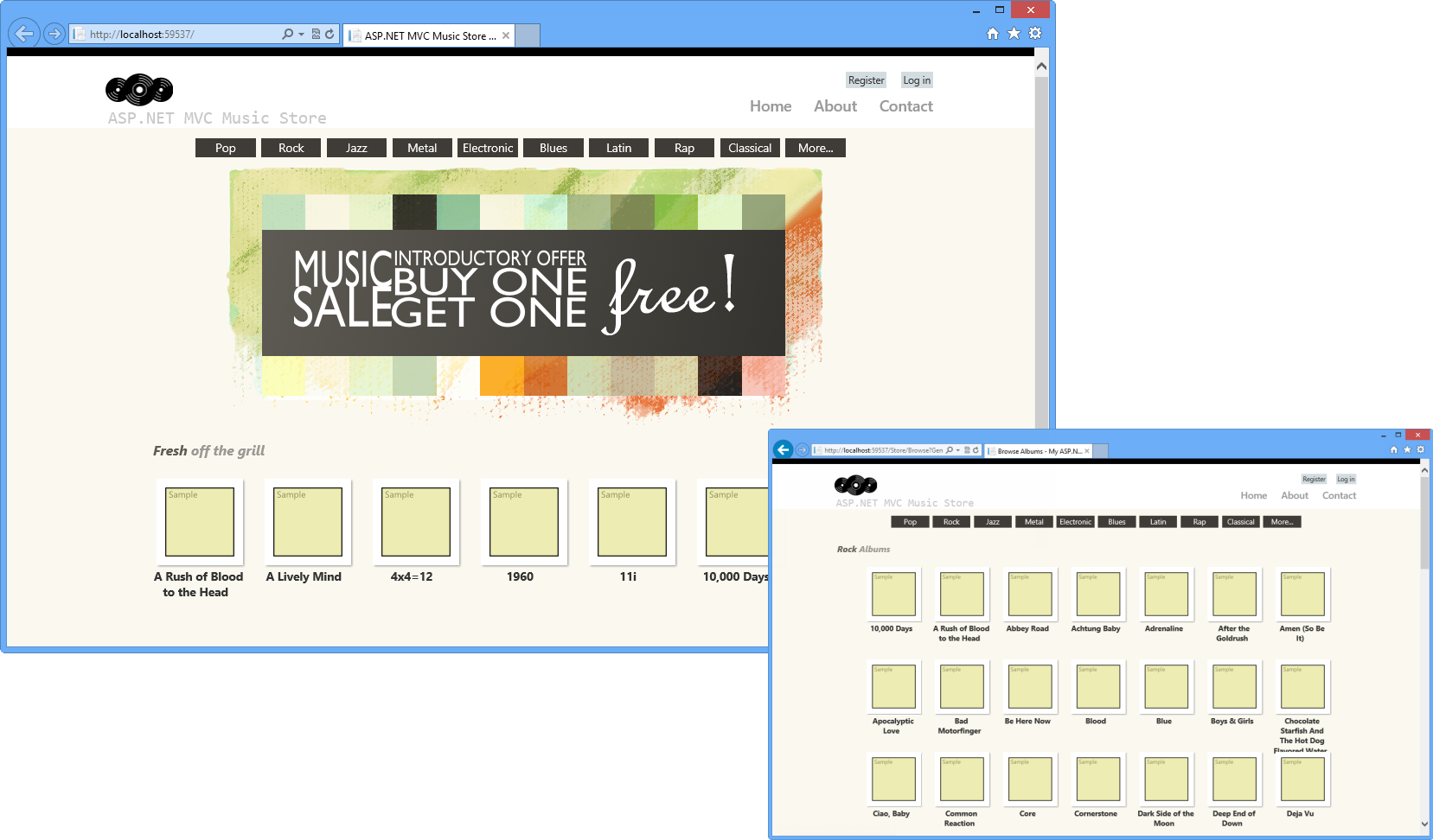 Music Store 화면 Music Store 화면