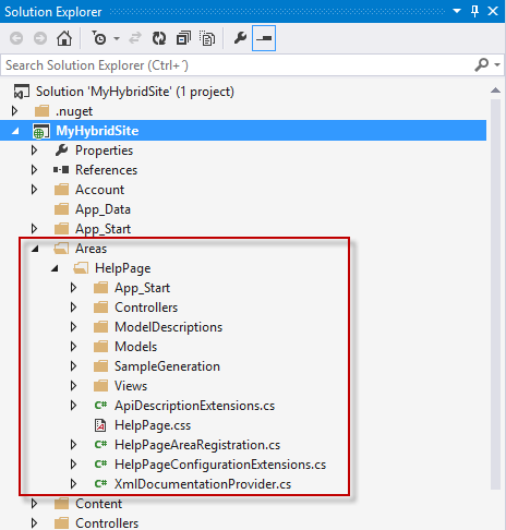 도움말 페이지 영역