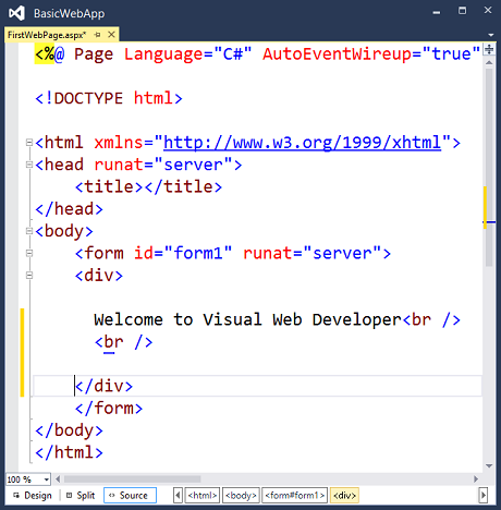 정적 텍스트가 있는 웹 페이지