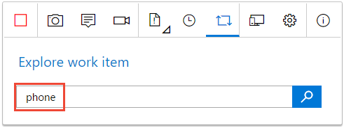 작업 항목 검색을 보여 주는 스크린샷