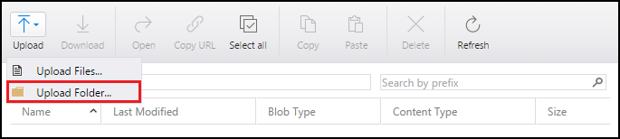 폴더 메뉴 업로드