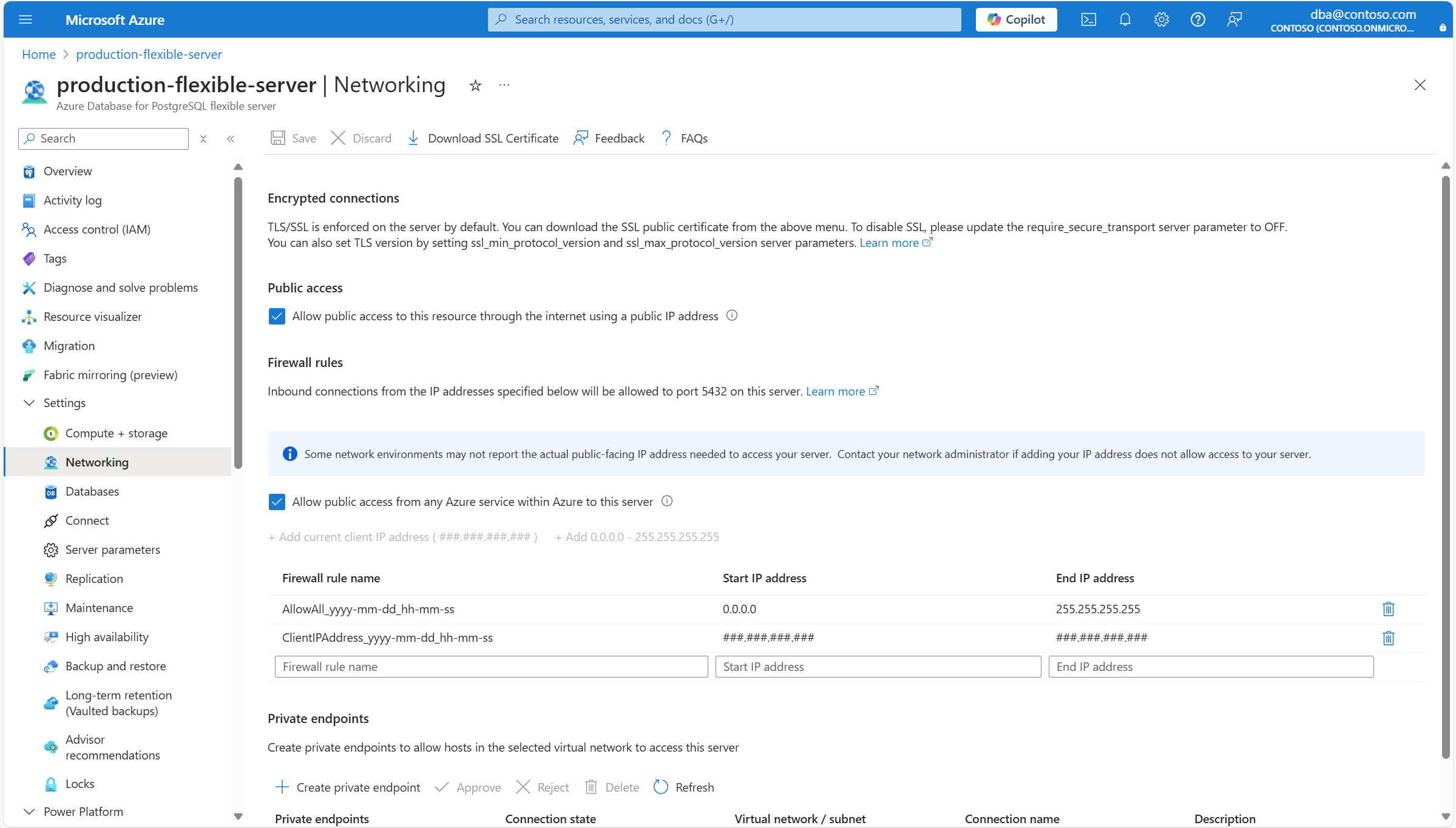 네트워킹 페이지를 보여 주는 스크린샷