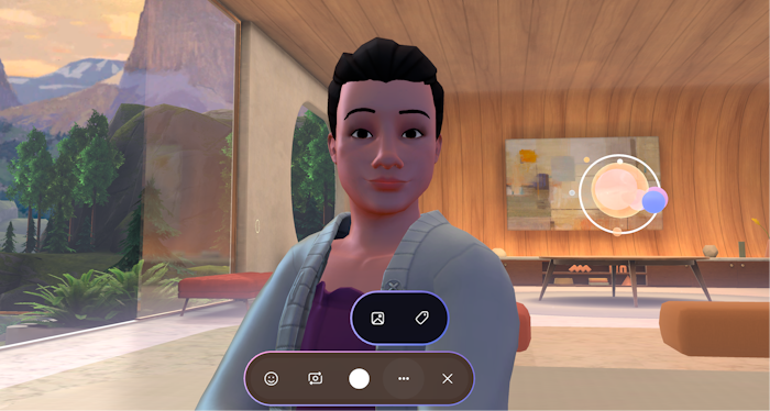 아바타 셀카 화면의 스크린샷